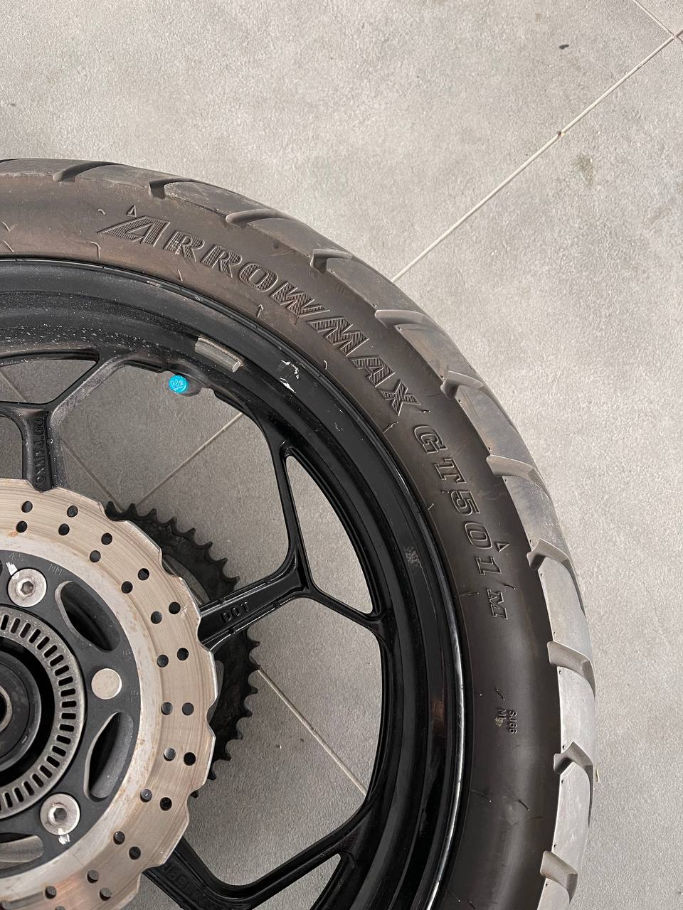 Колесо (задне) в зборі Dunlop ARROWMAX GT501 m з диском Kawasaki ninja 300 2013-17